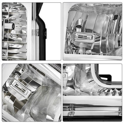 1PCS LH Headlight Assembly Fit For Ford F250 F350 F450 2020-2022 Halogen Chrome