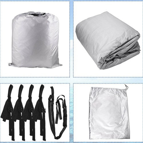 Boat Cover Waterproof Trailerable Pontoon Fabric Gray 21-24FT