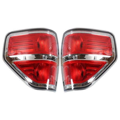 Tail Light Set Fit FOR 2009-2014 Ford F150 F-150 Rear Body Lamps L+ R Halogen