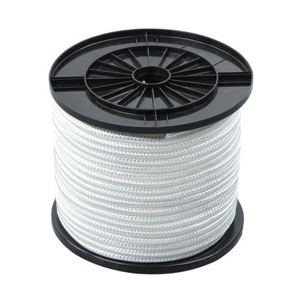 3/8 Inch Nylon Rope 250 Foot Sturdy Spool Nylon Solid Braid Rope White
