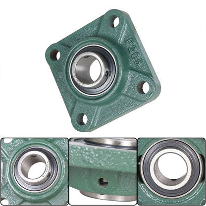 2 PCS Solid Base Pillow Block Flange Mounted Bearing 1" Bore 4 Bolt UCF205-16 US