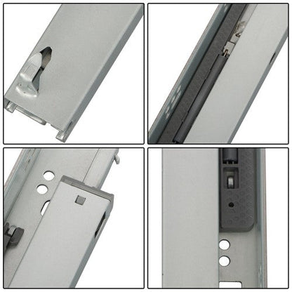 4 Pairs Undermount Drawer Slides 15 inch Undermount Soft Close Drawer Slides