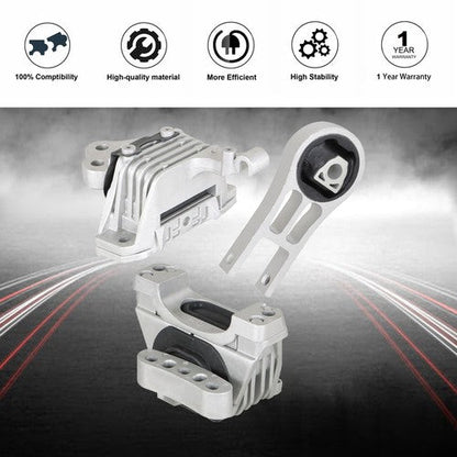 3× Complete Engine Motor &Transmission Mount For Cherokee Chrysler 200 2015-2017
