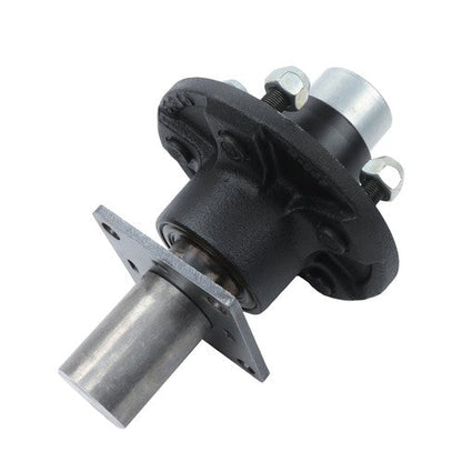 (2)- Pre-assembled- 5-lug - 4.5" Hub Kit & Flange #84 Spindle With Bearing Kit