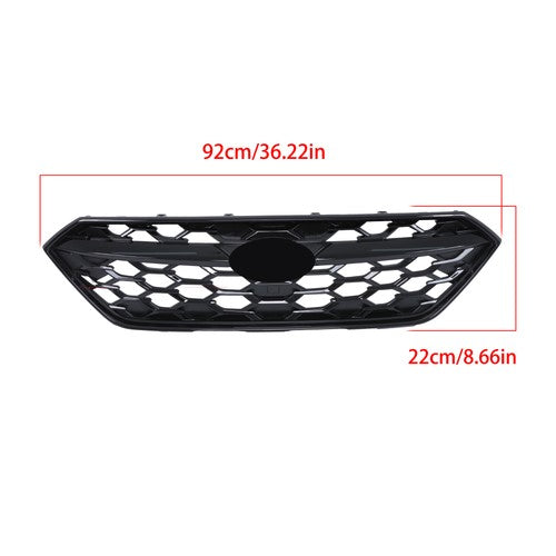 Gloss Black Plastic Honeycomb Front Bumper Upper Grille For Subaru WRX 2022-2024