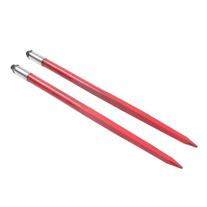 For Tractors Loaders 2pcs Hay Bale Spear 43" 3000 lbs Capacity Spike Fork