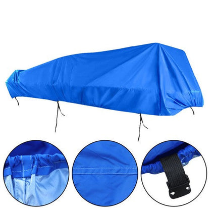 Blue 21 - 24 FT Waterproof Heavy Duty Fabric Trailerable Pontoon Boat Cover