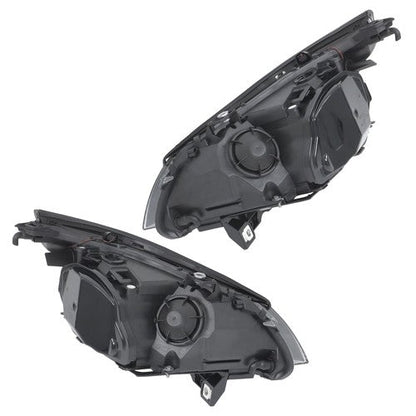 Right+Left Black Halogen Clear Headlight Assembly For BMW 528i 2008 2009 2010