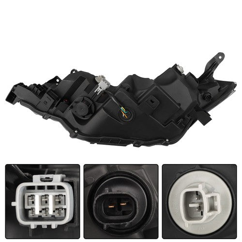 Headlight Assembly Projector For Toyota Corolla 2017-2019 Halogen Black Right