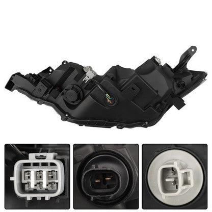 Headlight Assembly Projector For Toyota Corolla 2017-2019 Halogen Black Right