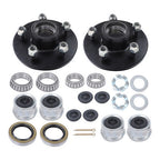 2 Sets of Trailer Hub Kits 5 -4.5 for 3500 lbs 1-1/16'‘ to 1-3/8’' Tapered Axle