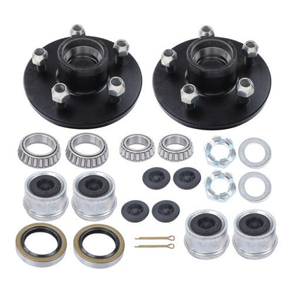 2 Sets of Trailer Hub Kits 5 -4.5 for 3500 lbs 1-1/16'‘ to 1-3/8’' Tapered Axle