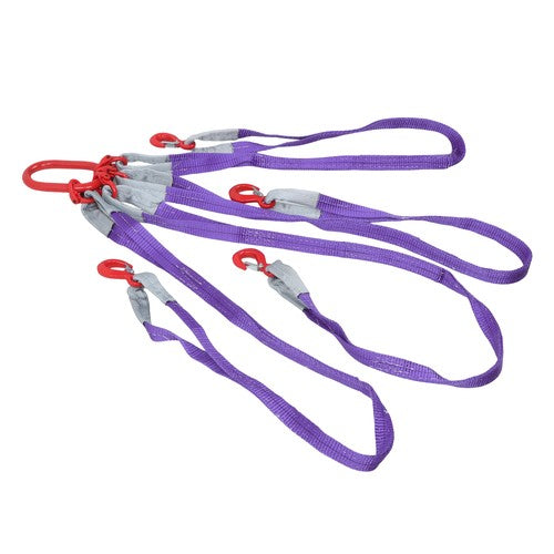 6600LBS Capacity 5FT Lifting Slings with G80 4 Legs Grab Hook and Adjuster