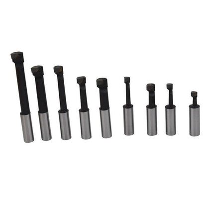 1/2" BORING BAR SET PRO QUALITY 9 PCS CARBIDE TIPPED BARS 1/2" SHANK LATHE TOOL