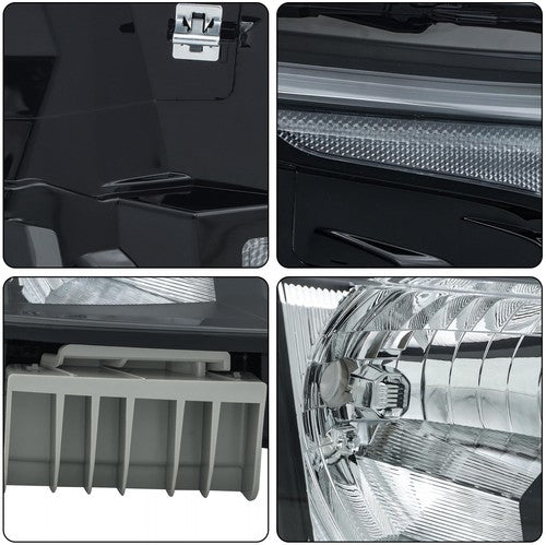 Headlight Replacement Fit For Nissan Frontier 2022-2023 LH+RH Clear Lens Halogen
