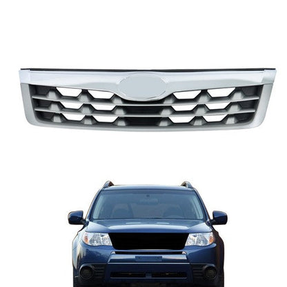 Front Bumper Upper Grille Replacement Plastic Gray For Subaru Forester 2011-2013