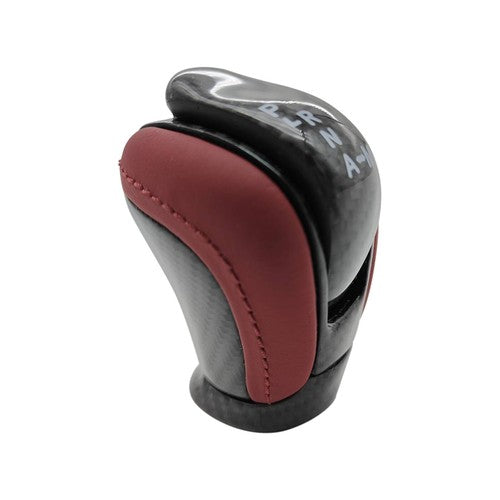 2009-2021 Nissan GT-R R35 Red Leather Carbon-Look Shift Knob