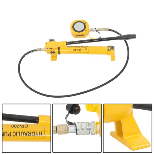 50T Low Profile Hydraulic Cylinder Jack Kit+CP-700 Manual Hydraulic Hand Pump