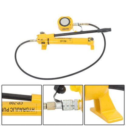 50T Low Profile Hydraulic Cylinder Jack Kit+CP-700 Manual Hydraulic Hand Pump
