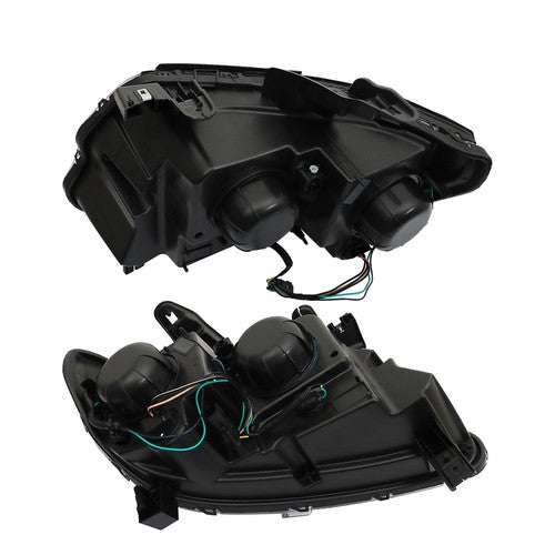 Headlights Black Fit For Chevy Colorado 2015-2022 Halogen Projector LH & RH Pair