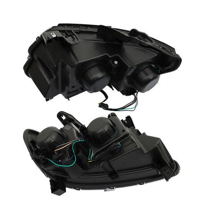 Headlights Black Fit For Chevy Colorado 2015-2022 Halogen Projector LH & RH Pair