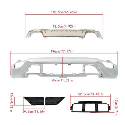 New For Ford F-150 2021-2023 Front Bumper Face Bar 6-piece Kit W/o Sensor Holes