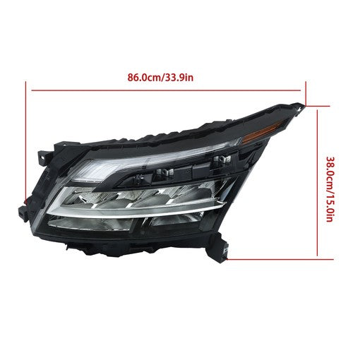 LED+Halogen For Nissan Pathfinder 22-23 Chrome Housing Headlight Turn Signal LH
