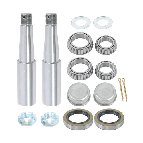 2 Pack 5-lug 5'' wheel hub kits & 8.25-inch round #84 Spindles -7 Pieces/set