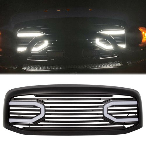 Front Hood Black Grille Shell Light for Dodge RAM 2500 3500 1500 2006-2009