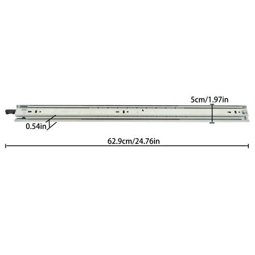 1 Pair of Locking Drawer Slides 24" Full Extension & Lock 150lbs Capacity
