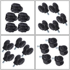 5-piece set 2" Office Chair Rubber Caster Swivel Wheels Black, 360° steering