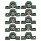 10 × UCP206-20 Pillow Block Bearing 1-1/4" Bore 2 Bolt Self-Aligning Solid Base