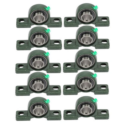 10 × UCP206-20 Pillow Block Bearing 1-1/4" Bore 2 Bolt Self-Aligning Solid Base