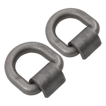 2 Pack 1" Weld On Forged D Ring with Welding Clip 47,000 LBS Fracture Strength