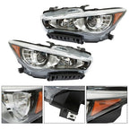 Pair Projector For Infiniti Q50 2014-2017 Passenger+Driver Side Clear Headlights