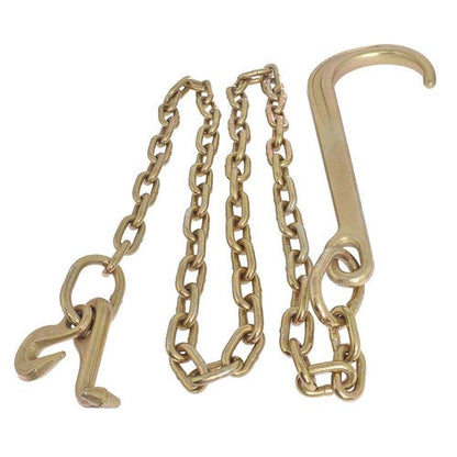 Grade 70 Wrecker Tow Chain 5/16 x 6 FT 15" Axle J Hook Hook Rollback Carrier USA