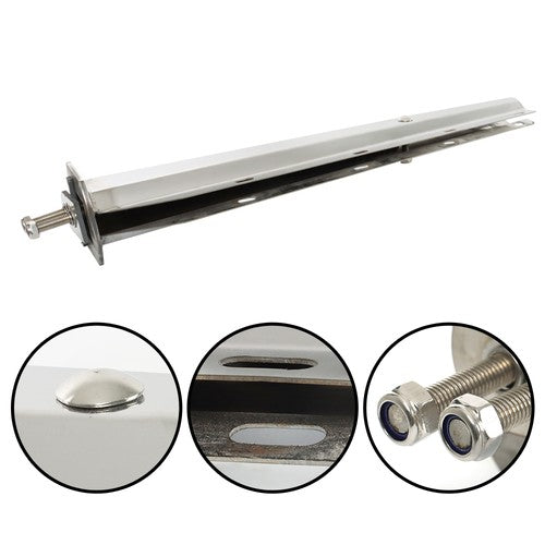 For Semi Truck 30"Straight Mud Flap Hanger Stainless Steel 1 1/8 Bolt Tapered US