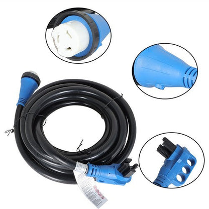 50 Amp 30ft Generator Extension Cord & Power Inlet Box Power Combo Kit