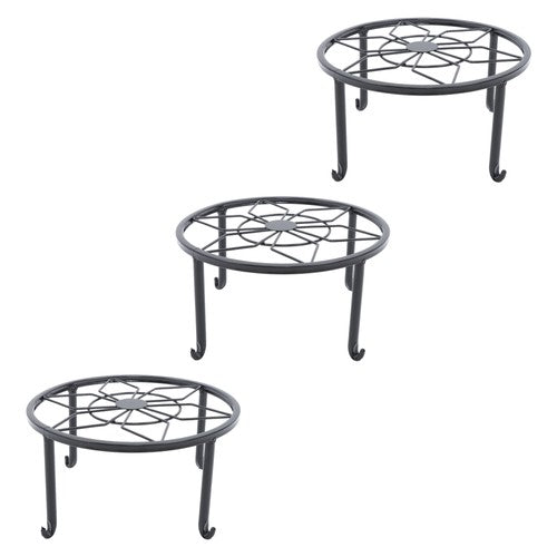 3PCS Plant Stand for Flower Pot Potted Holder Indoor Outdoor Metal 9in