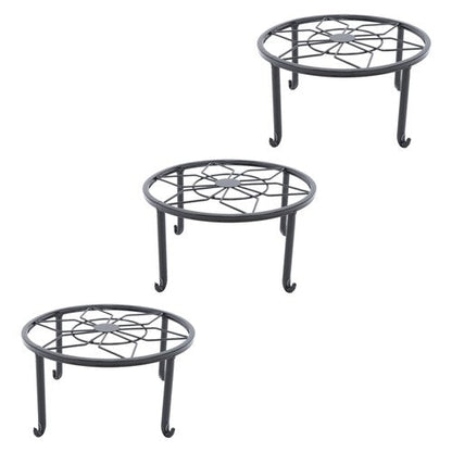 3PCS Plant Stand for Flower Pot Potted Holder Indoor Outdoor Metal 9in