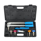 Precision Manual PEX Pipe Expander Tool Kit Expansion Heads W/ 3/8",1/2",3/4",1"