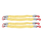 2 PCS 3.3ft Lifting Slings Straps with Hooks Two Leg Rigging Straps 4410 lbs