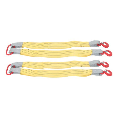 2 PCS 3.3ft Lifting Slings Straps with Hooks Two Leg Rigging Straps 4410 lbs