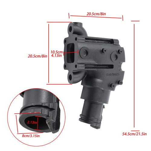 864591T02 Exhaust Elbow Riser Kit For Mercruiser 2004 and Up V6 4.3L V8 5.0L 5.7