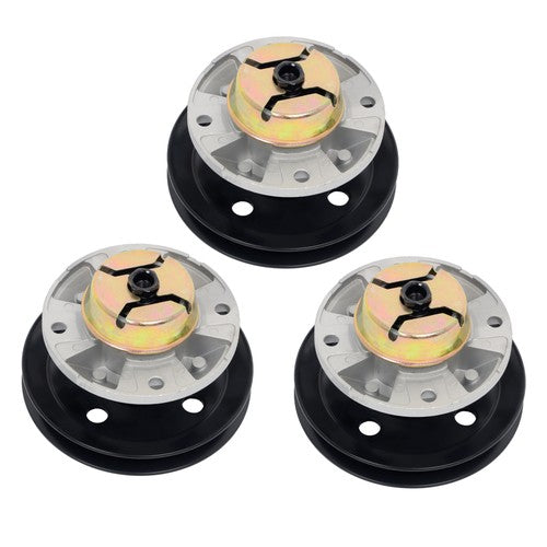 AM121342 AM115720 AM116065 3x Spindle Assembly w/Pulley For John Deere  AM115528
