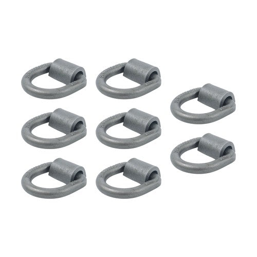 8 Pack 3/4" Heavy Duty Weld On Forged D Rings with Welding Clips, 26,500 lbs