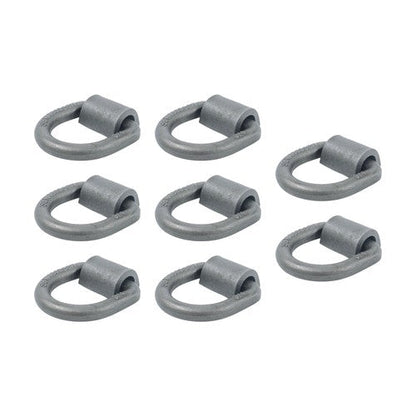 8 Pack 3/4" Heavy Duty Weld On Forged D Rings with Welding Clips, 26,500 lbs