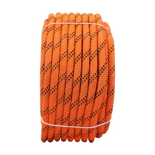 48 Stranded Braided Rope 3/8"×120' Orange Black Breaking Strength 3430 Pounds