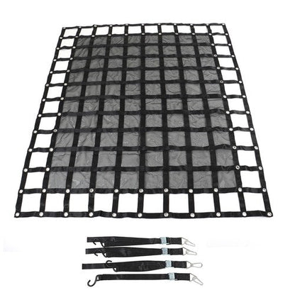 Heavy Duty Cargo Net For Pickup Trucks W/ Cam Buckles & S-Hooks 6.75' x 8' FT