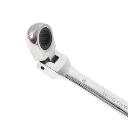 12pc Flexible Head Ratcheting Wrench Combination Spanner Tool Set 8-19mm Metric